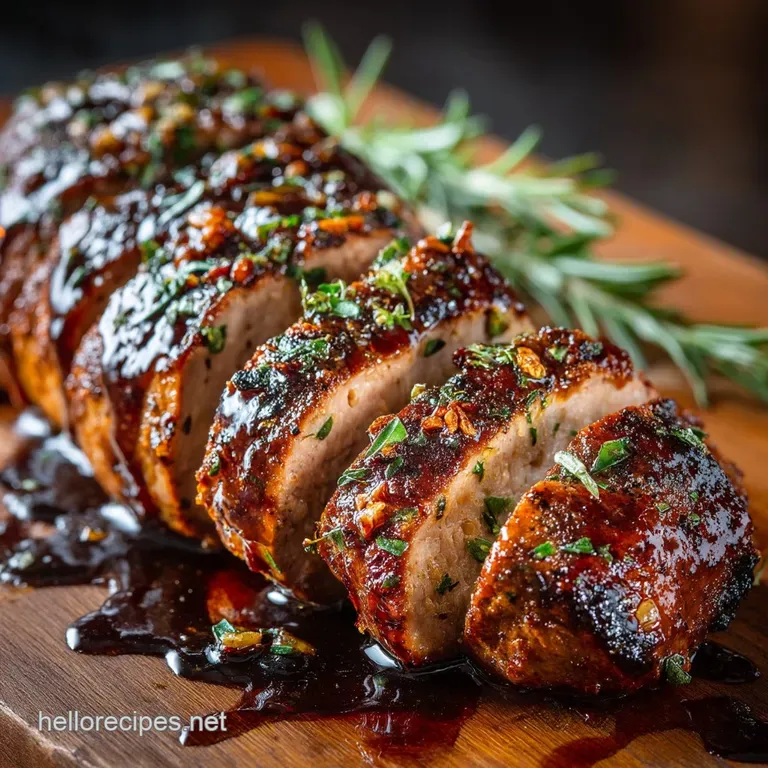 Sticky Sweet The Ultimate Brown Sugar Balsamic Glazed Pork Tenderloin presentation