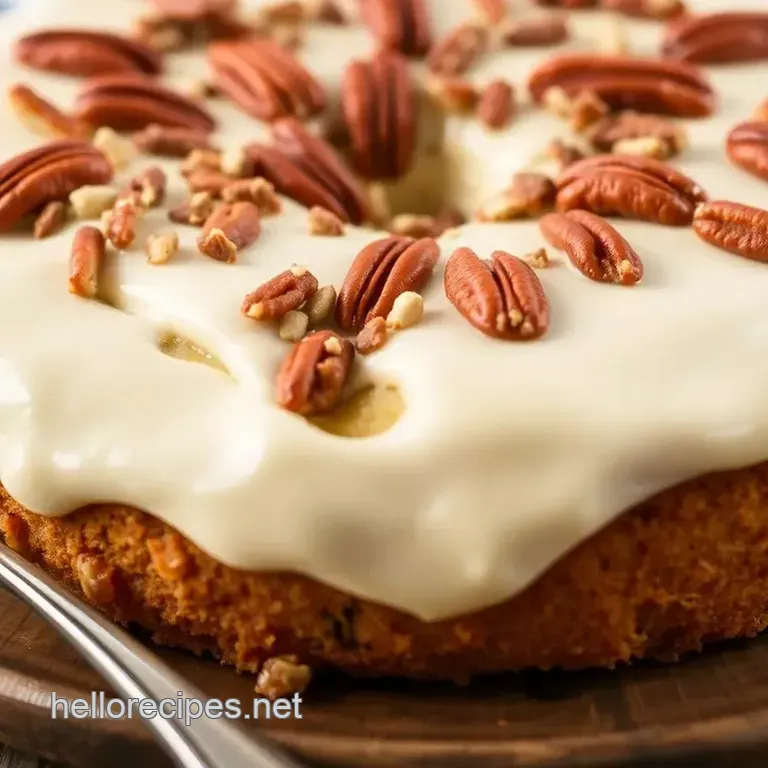 Butter Pecan Praline Poke Cake presentation