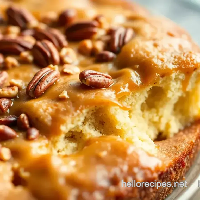 Butter Pecan Praline Poke Cake