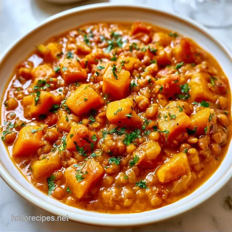 Hearty Butternut Squash Lentil Stew