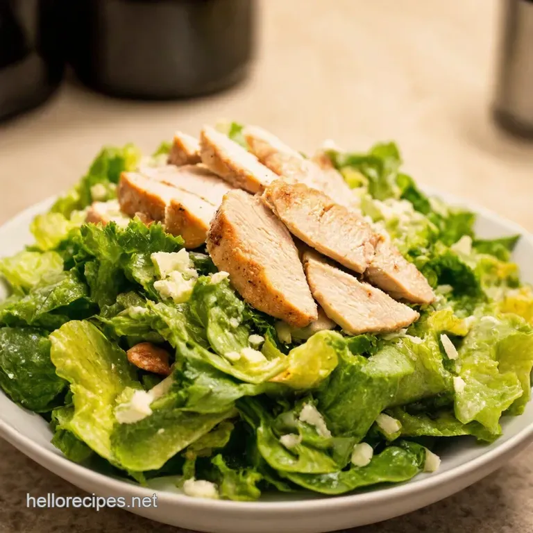 Caesar Supreme the Quintessential Chicken Caesar Salad presentation