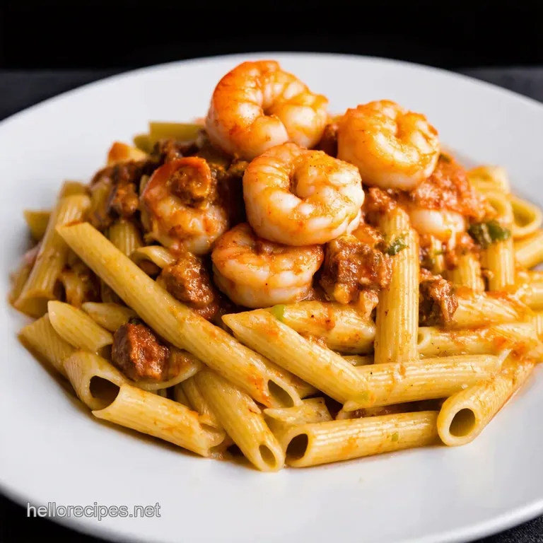 Cajun Kickin Shrimp Sausage Pasta