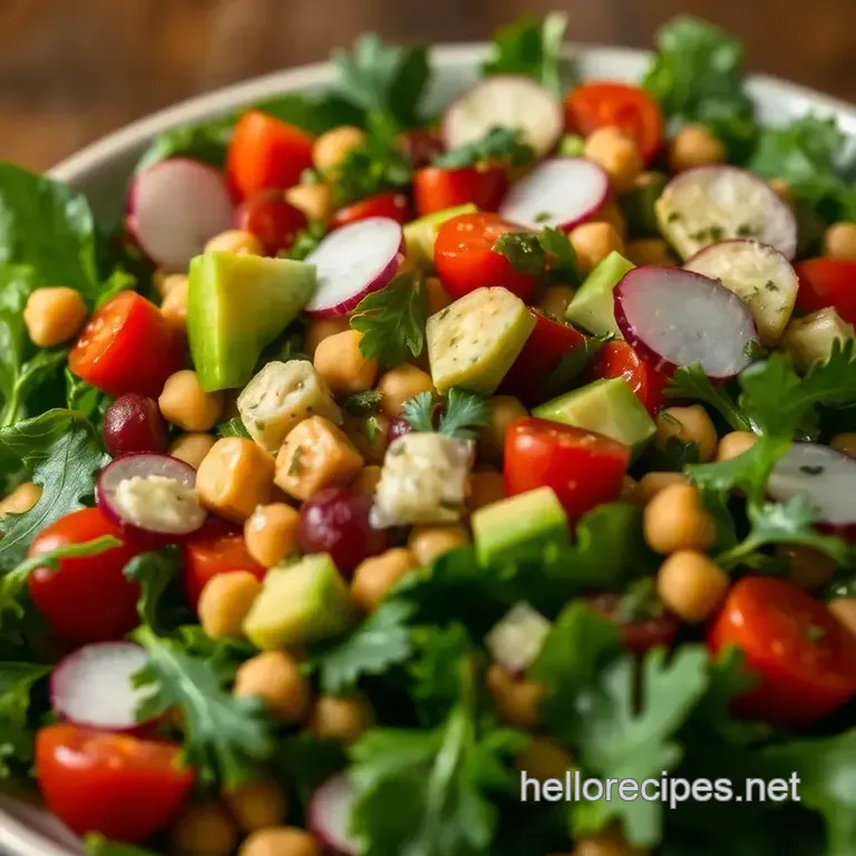 Charming Green Goddess Salad: a Fresh Herby Delight presentation