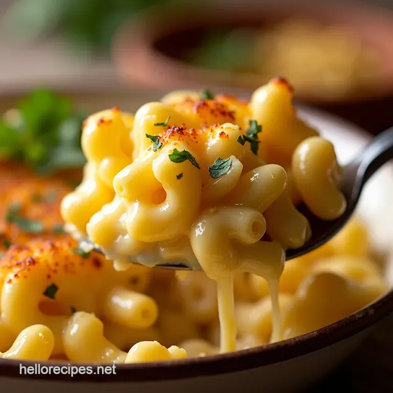 Cheesy Cauliflower Mac Cheese presentation