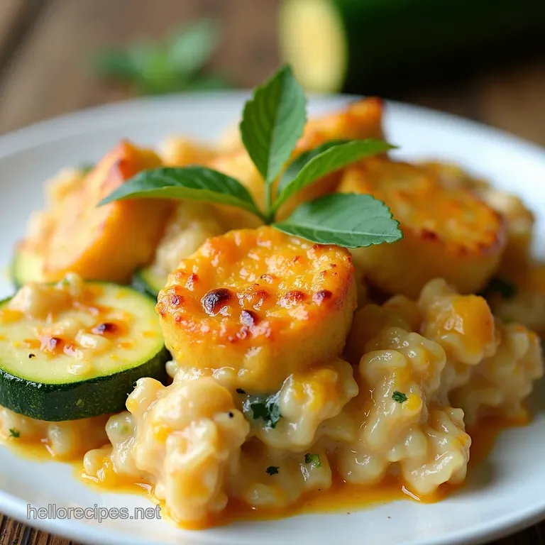 Cheesy Chicken Zucchini Bake