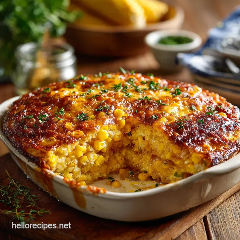 Savory Corn Pudding: The Creamiest Cheesy Farmhouse Side Dish