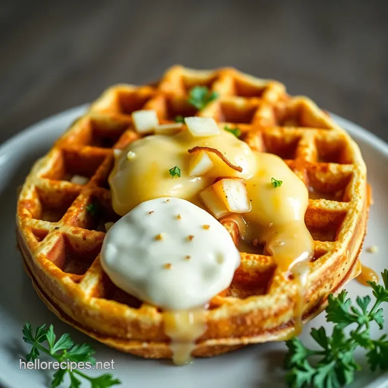 Cheesy Garlic Waffles Breakfast of Champions