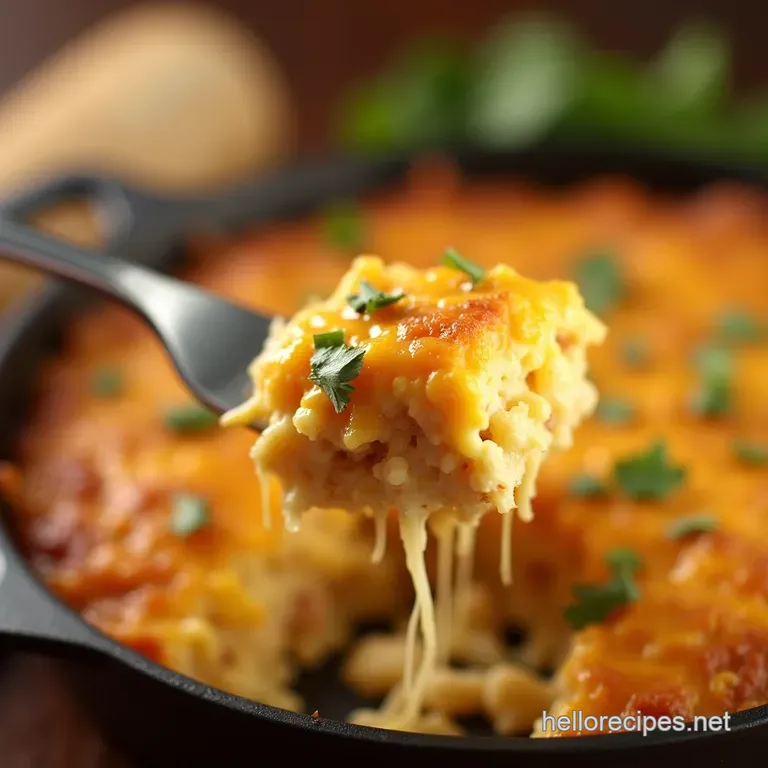 The Ultimate No Fuss Cheesy Hashbrown Breakfast Casserole presentation