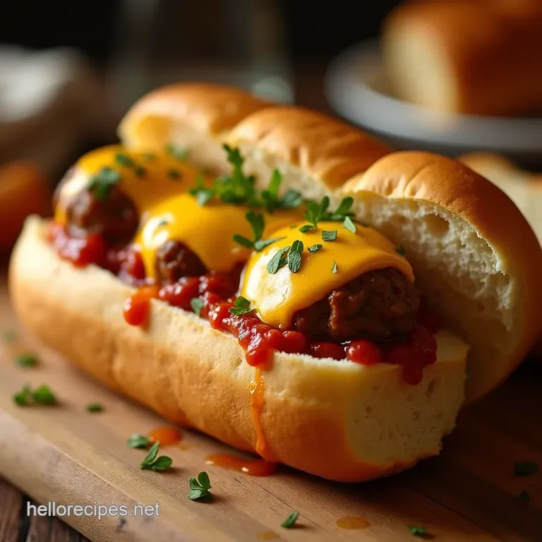 The Proper Takeaway Fakeaway Super Cheesy SlowSimmered Meatball Subs presentation