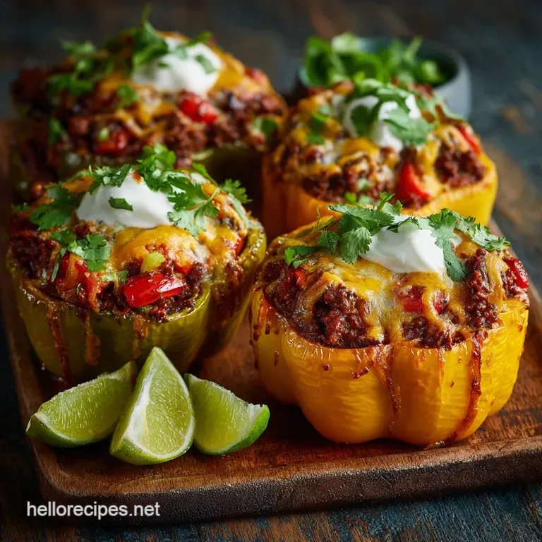 Mexican Stuffed Peppers with Smoky Chipotle-Lime Rice