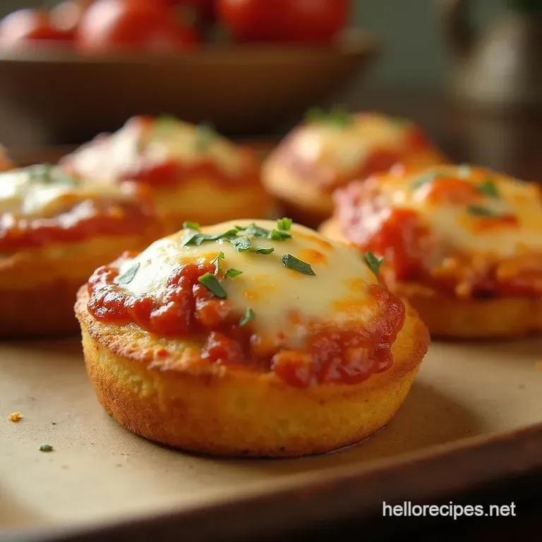 Cheesy Pullapart Pizza Muffins Quick Easy Pocket Pizzas presentation