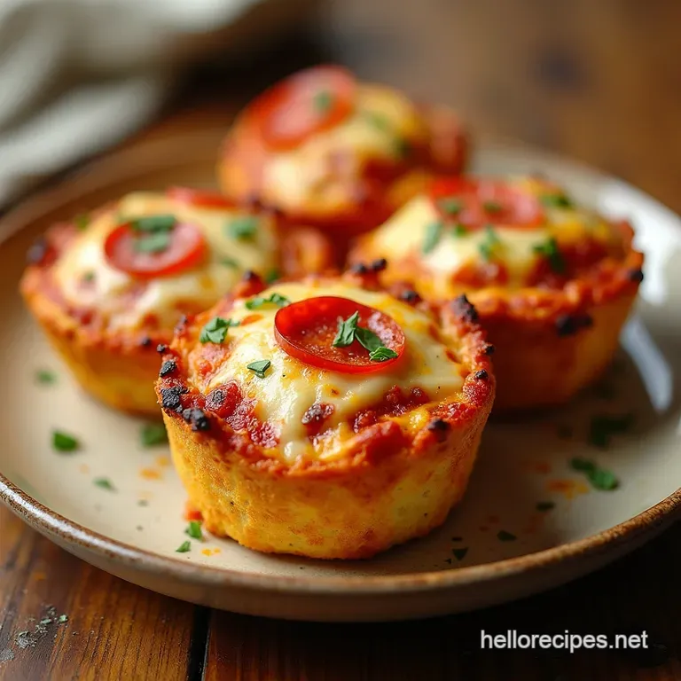 Cheesy PullApart Pizza Muffins Quick Easy Pocket Pizzas