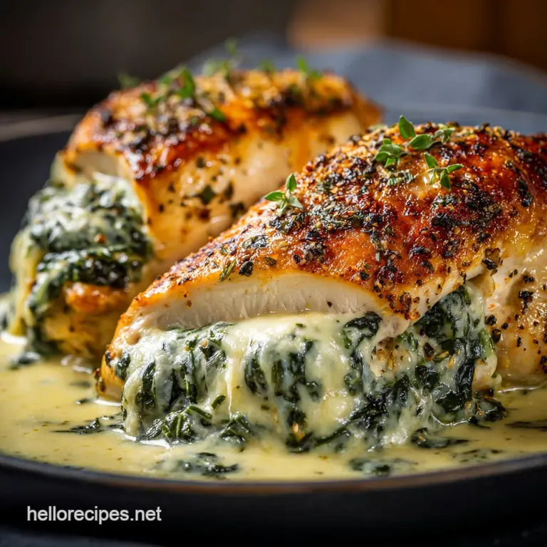 The Crown Jewel Juicy Cheesy Spinach Stuffed Chicken Breast
