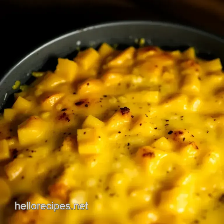 Cheesy Yellow Squash & Corn Casserole presentation