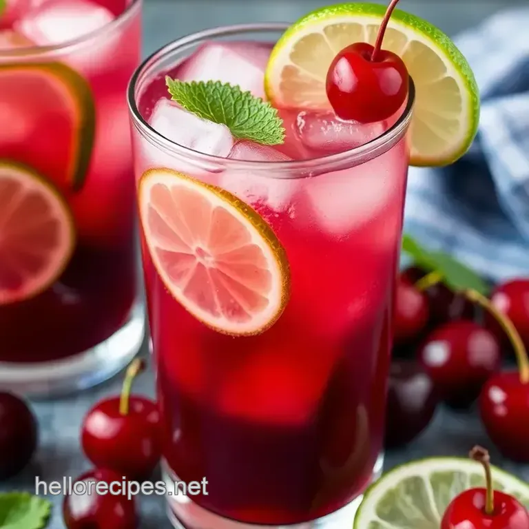 Cherry Lime Rickey Recipe presentation