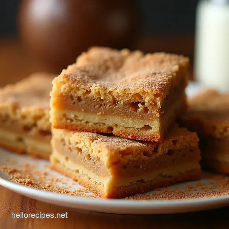 Chewy Snickerdoodle Blondie Bars presentation