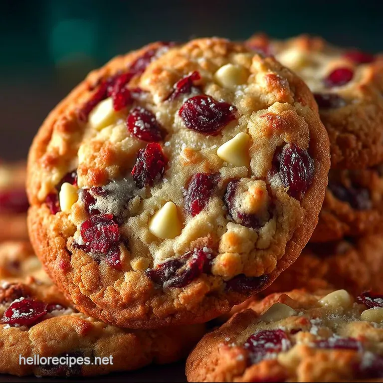 The Proper British BakeOff Winner Chewy White Chocolate Tart Cranberry Cookies