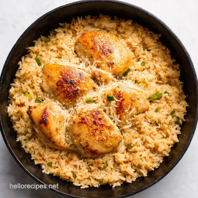 Chicken and Garlic Parmesan Rice OnePan Wonder