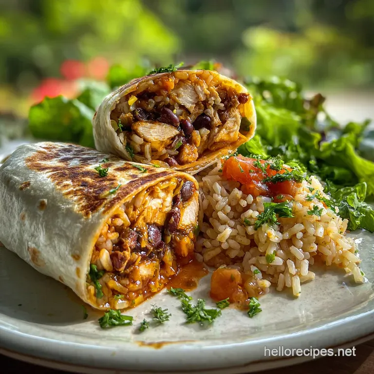 Chicken Bean Burritos With Velvety Interior