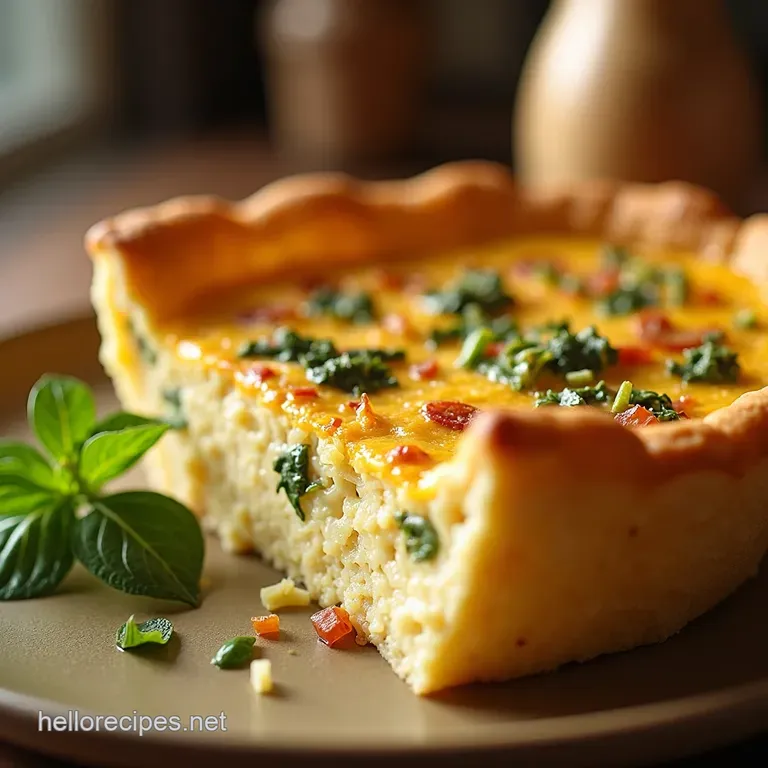 Chicken Gruy&egrave;re Quiche a Savory Slice of Heaven presentation