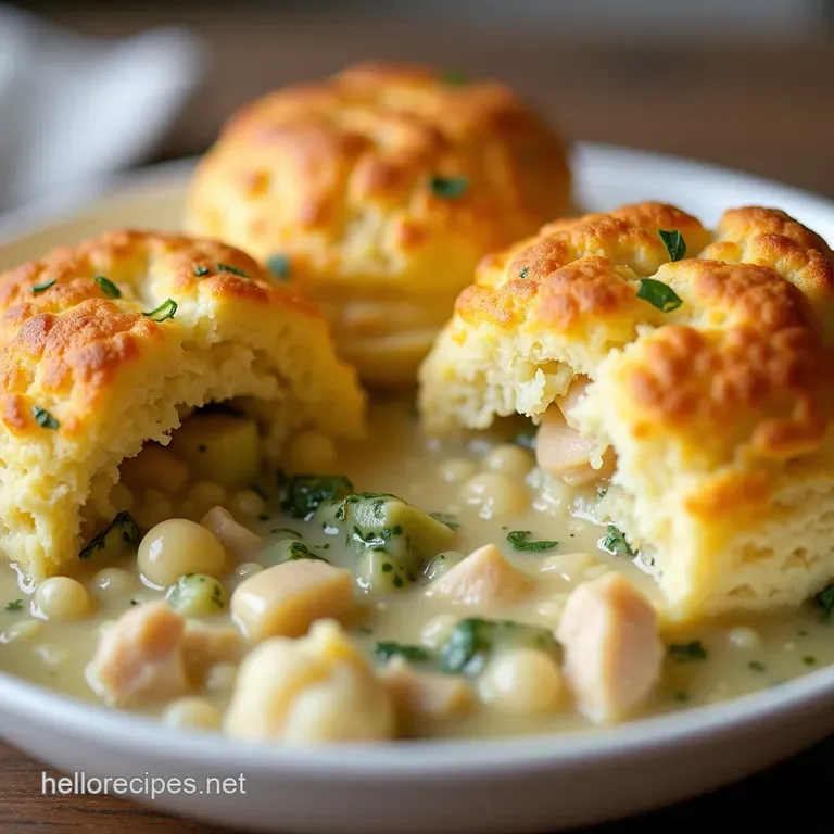 The Cheer Up Buttercup Chicken Leek Pot Pie With Flaky CheddarHerb Biscuit Topping