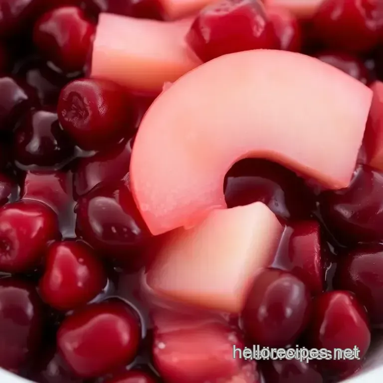 Chill Fresh Cranberries Apples Jello Delight presentation