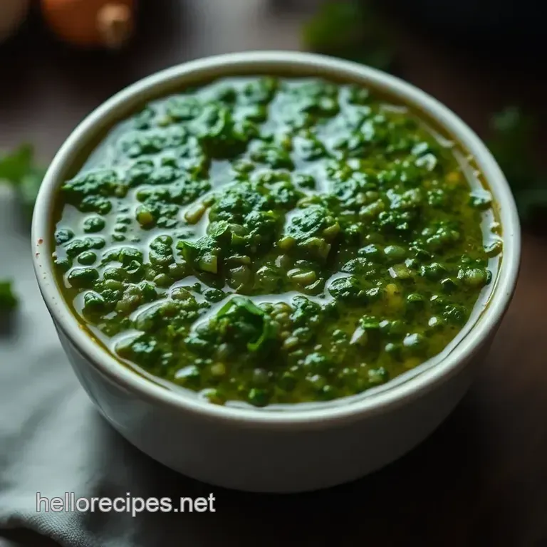 Chimichurri Receta: a Flavorful Argentinian Classic presentation