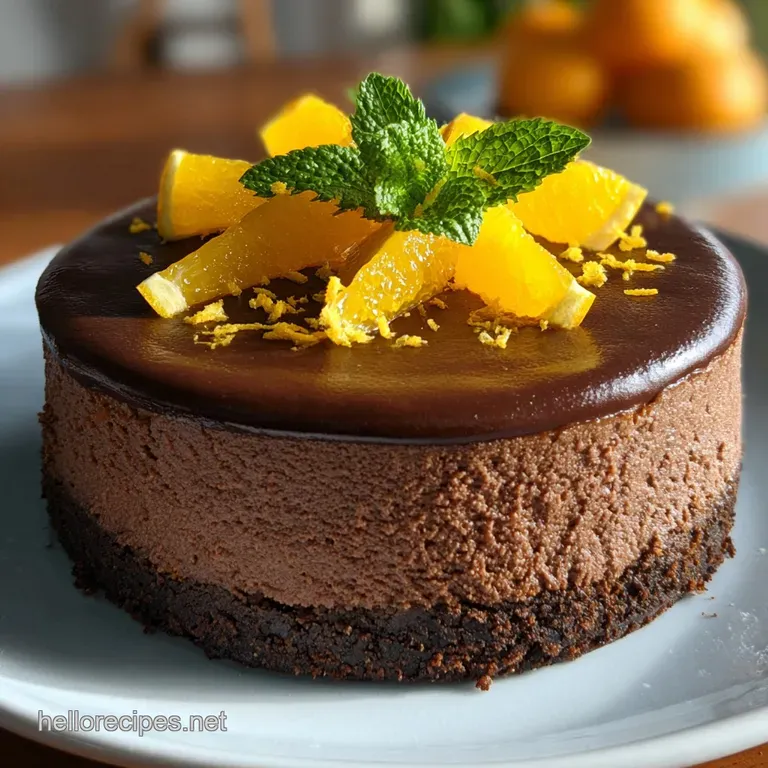 Chocolate Orange Cheesecake with Greek Yogurt