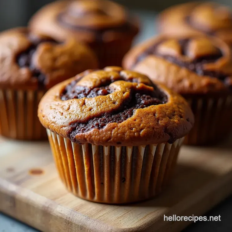 The Great British BakeOffWorthy Chocolate Swirl Pumpkin Muffins