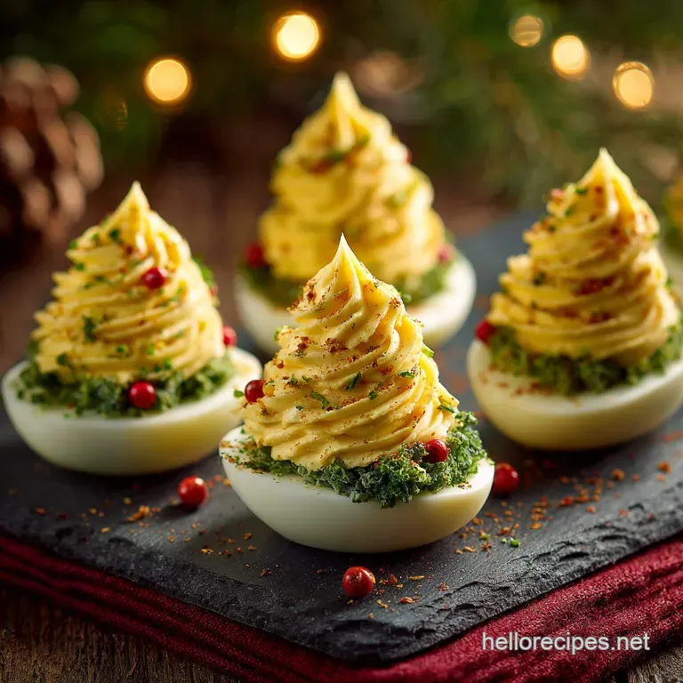 Christmas Tree Deviled Eggs: The Easy Vibrant Centerpiece Appetizer
