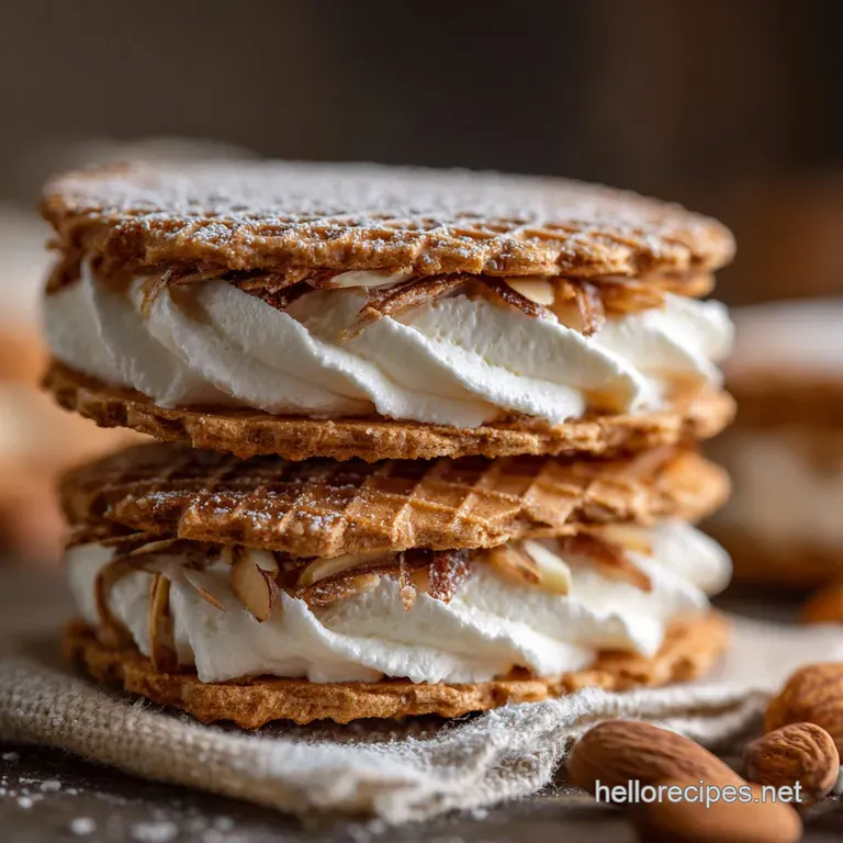 Cream Wafer Sandwich Cookie: the Ultimate Classic Almond Wafers presentation
