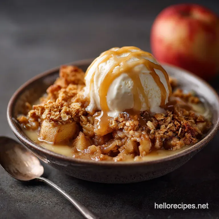 The Quintessentially English Classic Apple Crisp Proper Comfort Food presentation