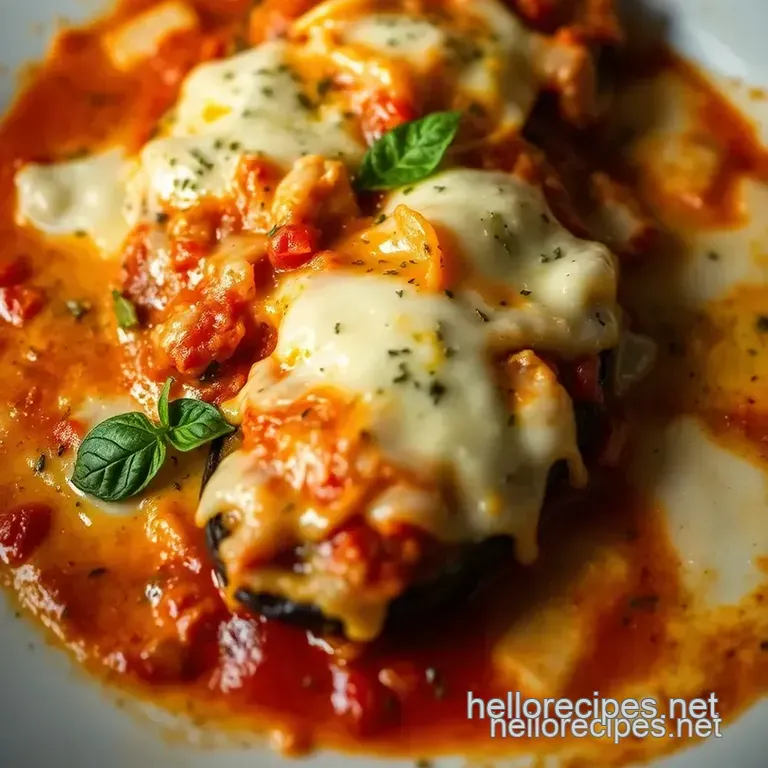 Classic Baked Eggplant Parmesan: A Cheesy Delight presentation