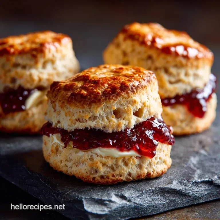 Classic Buttermilk Scones: Tall Light and Ready for Afternoon Tea presentation