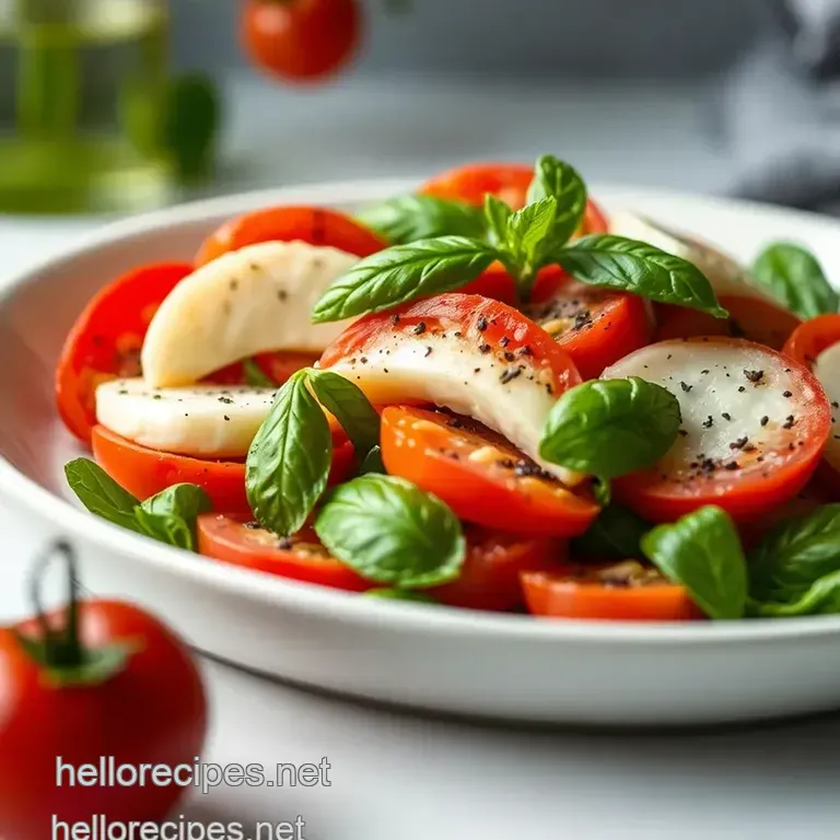 Classic Caprese Salad presentation