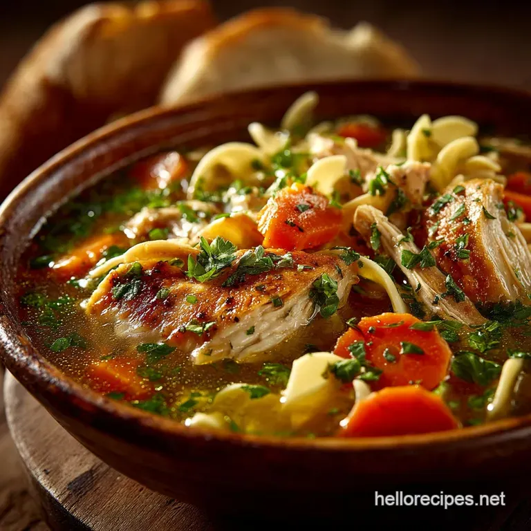 A Grandmères Cure The Classic ClearBroth Chicken Noodle Soup