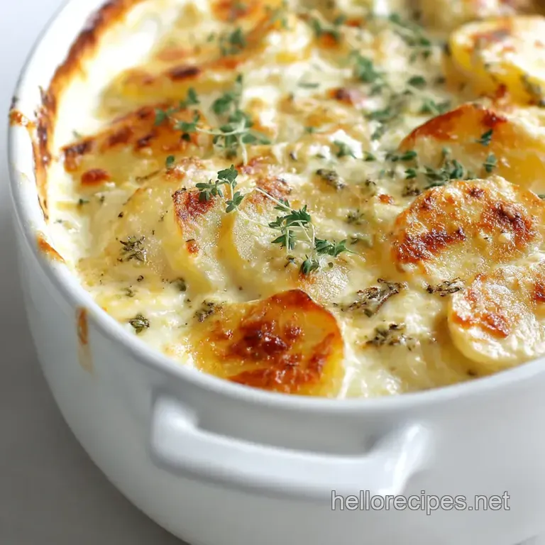 Classic Creamy Scalloped Potatoes presentation