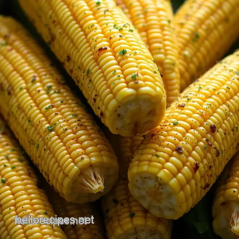 Classic Grilled Corn on the Cob with Herb Butter presentation