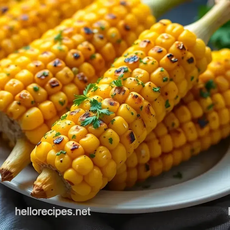Classic Grilled Corn on the Cob with Herb Butter