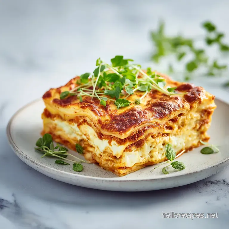 Homemade Lasagna: Meat and Ricotta Layers