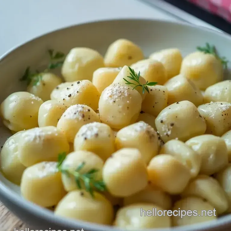Classic Potato Gnocchi with Brown Butter Sage presentation