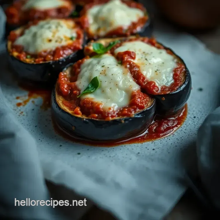 Classic Roasted Eggplant Parmesan Delight presentation