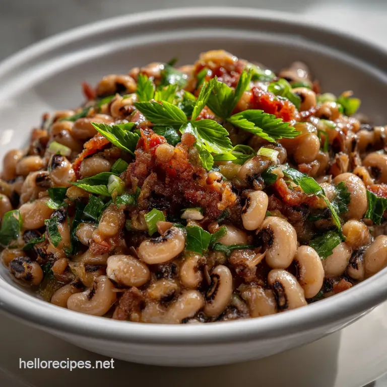 Hoppin John: Classic Smoky Black-Eyed Peas Recipe presentation