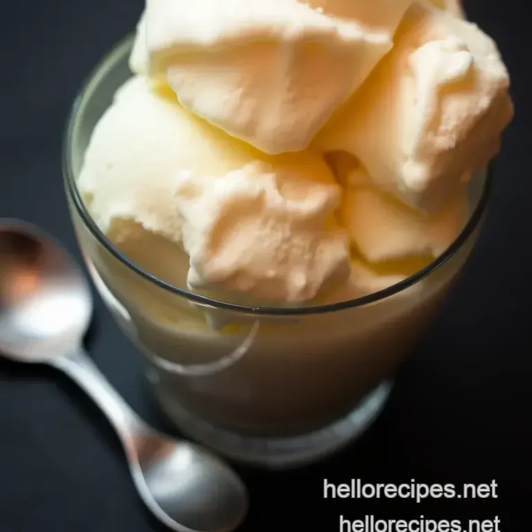 Classic Vanilla Ice Cream Recipe presentation