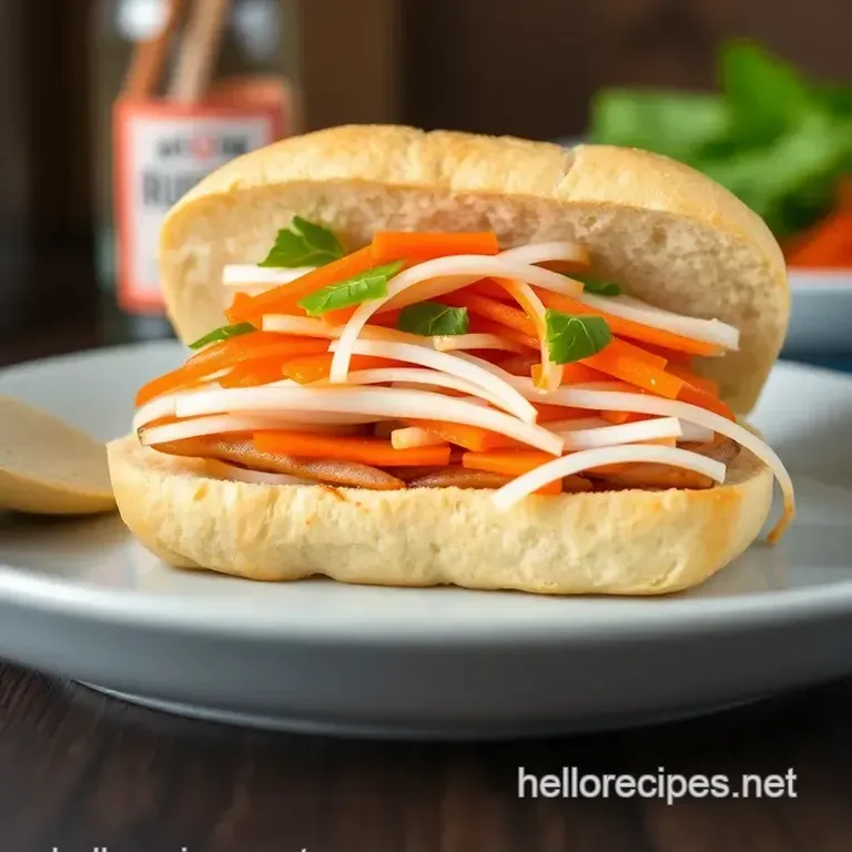 Classic Vietnamese B&aacute;nh M&igrave; presentation