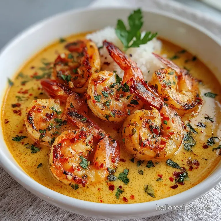 Coconut Curry Shrimp Recipe with Silky Sauce