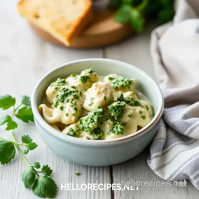 Creamy Chicken Pesto in 30 Minutes presentation