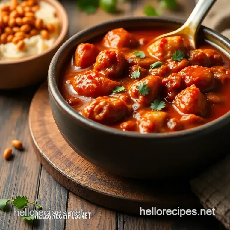 Savory &amp Hearty 1-Hour Chicken Chili presentation