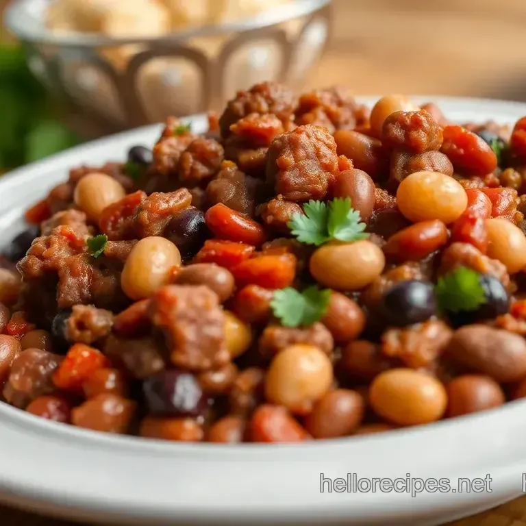 Spicy Chili with Ground Beef & Beans
