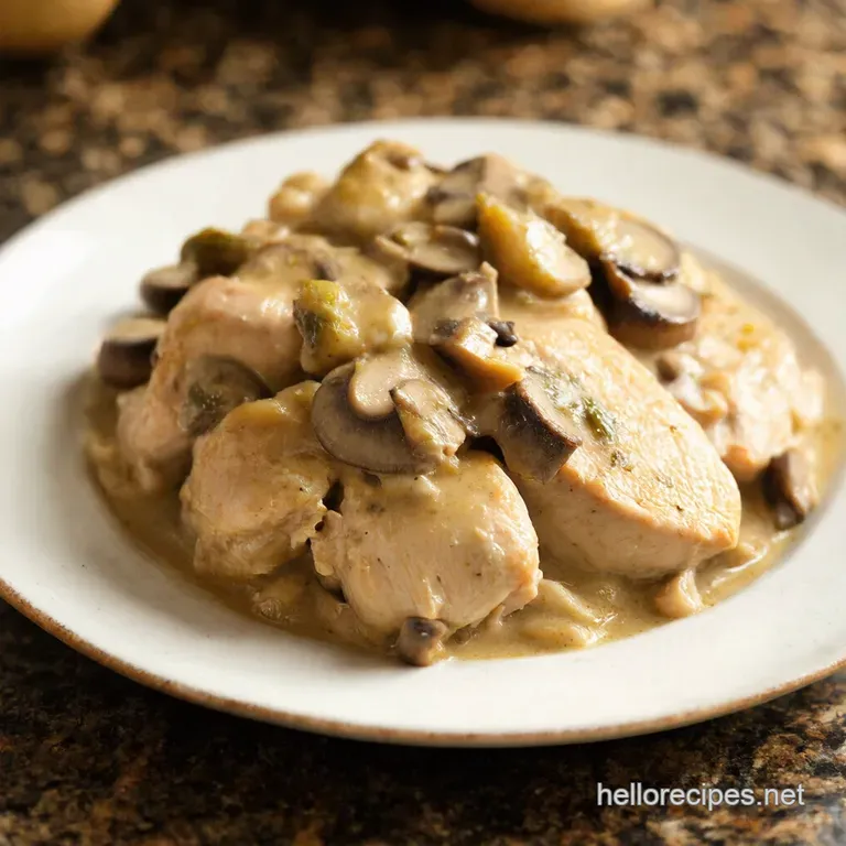 Cozy Night Creamy Mushroom Chicken presentation